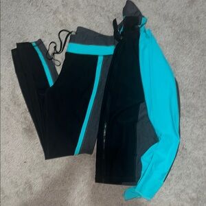 Black and Teal Activewear Set